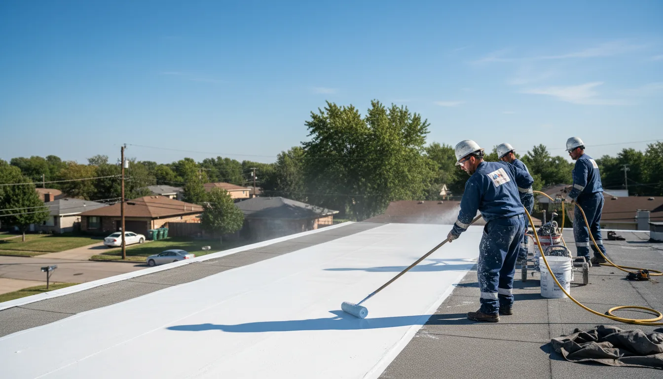 Commercial roof coating in Weehawken, NJ near me